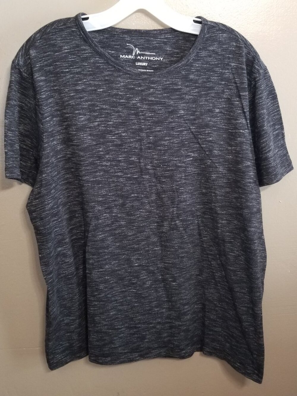 Marc Anthony Luxury Short Sleeve Tee, Black, XL